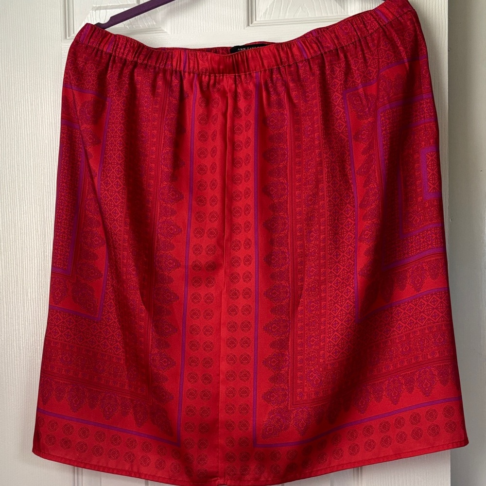 Ann Taylor Vibrant Red Pencil Skirt